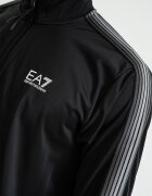 EA7 Спортен екип с цип и райе Черен/Сив