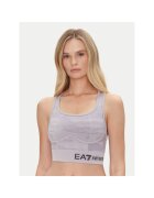 EA7 Спортен сутиен - Emporio Armani - 72% 24% полиестер - 4% еластан - лавандулово сиво