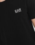 EA7 Тениска с лого Бял/Черен