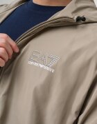 EA7 Яке Train Visibility с цип регулиращ се подгъв и лого на гърба Сиво-бежов