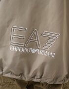 EA7 Яке Train Visibility с цип регулиращ се подгъв и лого на гърба Сиво-бежов