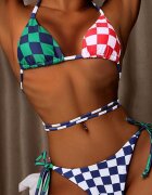 EFAYN.RO Дамски бански 2 части championship model триъгълни чашки и регулиращи се бикини EFAYN Многоцветен
