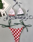 EFAYN.RO Дамски бански 2 части championship model триъгълни чашки и регулиращи се бикини EFAYN Многоцветен