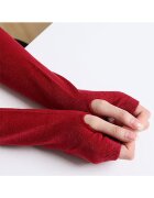 EFAYN.RO Дамски ръкавици дълъг модел с открити пръсти stay warm theme EFAYN Тъмночервен
