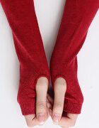 EFAYN.RO Дамски ръкавици дълъг модел с открити пръсти stay warm theme EFAYN Тъмночервен