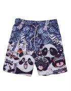 EFAYN.RO Мъжки бански шорти Sort с принт Panda Bears и техните приятели Happy Animal Kingdom Бързосъхнещ EFAYN Син