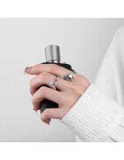 EFAYN.RO Унисекс пръстен специален модел тип перо стилна ретро тематика с перо регулируем EFAYN Сребрист