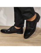 ELDEMAS Елегантни мъжки обувки 003-035A Black - черни