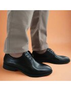 ELDEMAS Елегантни мъжки обувки 23606 Black Florantic - черни