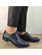 ELDEMAS Елегантни мъжки обувки Hkh2558 Blue - Сини