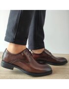 ELDEMAS Елегантни мъжки обувки Tkh1352 Brown - Кафяви