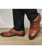 ELDEMAS Елегантни мъжки обувки Vs161-05 Brown - Floral Brown