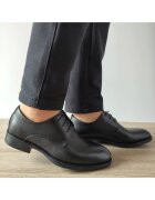 ELDEMAS Hkh2558 Елегантни Мъжки Обувки Черно - Черно
