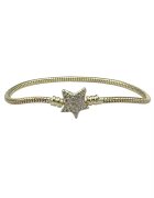 ElectraStore Brățară cu pandantiv în formă de stea - aliaj metalic placat cu aur galben 14K - 18cm