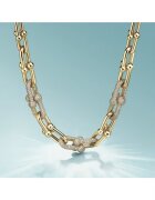 ElectraStore Колие Tifany Diamond Chain - 14K позлатено - циркониеви кристали - 45см