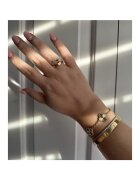 ElectraStore Комплект бижута за жени златна гривна - дизайн Luxury Gold & Love