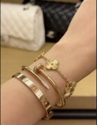 ElectraStore Комплект гривни 14K злато цирконий 18 см