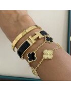 ElectraStore Комплект от 4 гривни Hermina Luxury Gold - неръждаема стомана с 14K златно покритие - многоцветни - различни размери