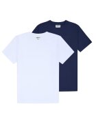 ELLESSE Памучни тениски - 2 части - Бял/Тъмносин