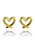 Emily Westwood Обеци със сърцевиден дизайн с покритие от 18K злато
