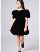 EMMA concept wear Разкроена рокля с бухнали ръкави - Черен