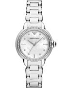 Emporio Armani Часовник с кристали Сребрист