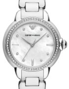 Emporio Armani Часовник с кристали Сребрист