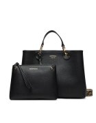 Emporio Armani Дамска чанта - екологична кожа - черна - размери 30x45см