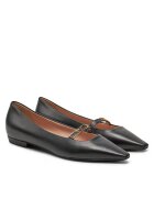 Emporio Armani Дамски балерини - естествена кожа - черни
