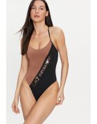 Emporio Armani Дамски бански - 540180 - Кафяв/Черен - Полиестер - Черен/Кафяв