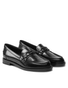 Emporio Armani Дамски мокасини - естествена кожа - черни
