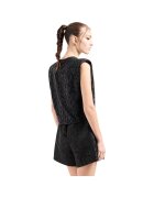 Emporio Armani Къси панталони EA7 Graphic - Сатен - Черен - Черен