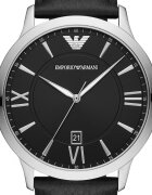 Emporio Armani Кварцов часовник с кожена каишка