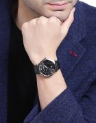 Emporio Armani Кварцов часовник с кожена каишка