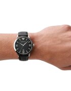 Emporio Armani Кварцов часовник с кожена каишка