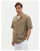 Emporio Armani Мъжка риза кафява - памук