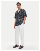Emporio Armani Мъжка риза тъмносиня - памук