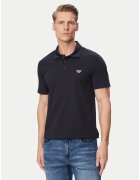 Emporio Armani Мъжка тениска - тъмносин - памук - къс ръкав