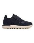 Emporio Armani Мъжки спортни обувки - тъмносини - естествена кожа