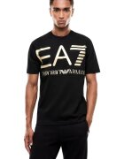 Emporio Armani Тениска EA7 Train Logo Series M Oversize 62483 - Златист/Черен