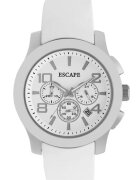 Escape Мъжки часовник модел ECP10675 - силиконова каишка - бял - 46мм - водоустойчивост 5 ATM