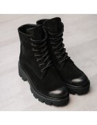Exclusives Bocanci din piele intoarsa - cu siret Classic - Черен