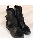 Exclusives Bocanci piele naturala - Bristol - Croco Black - Черен