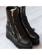 Exclusives Bocanci piele naturala - Stream - Черен