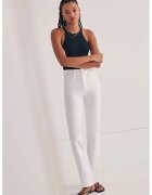 FAVORITE DAUGHTER Blugi cu talie inalta din denim cu textura moale - Бял