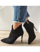 Feeling Елегантни дамски боти Mh003-2338 Black Velvet - Черно кадифе