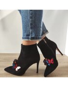 Feeling Елегантни дамски боти Mh003-2351 Black Velvet - Черно кадифе