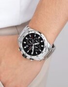 Festina Часовник хронограф от неръждаема стомана сребро Черен
