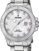 Festina Часовник от неръждаема стомана с лого Сребрист