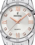 Festina Часовник от неръждаема стомана с три стрелки Сребрист